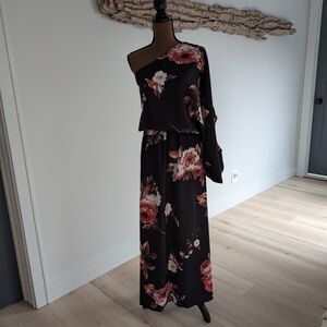 Chicme Floral One-Shoulder Dress